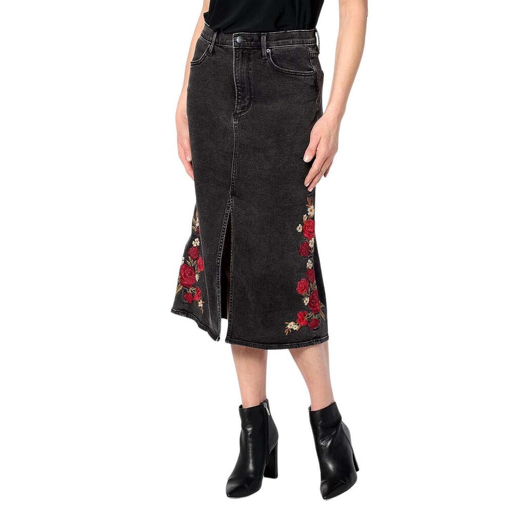 Driftwood Jeans Embroidered Piper Skirt Lovers Lane - Plus